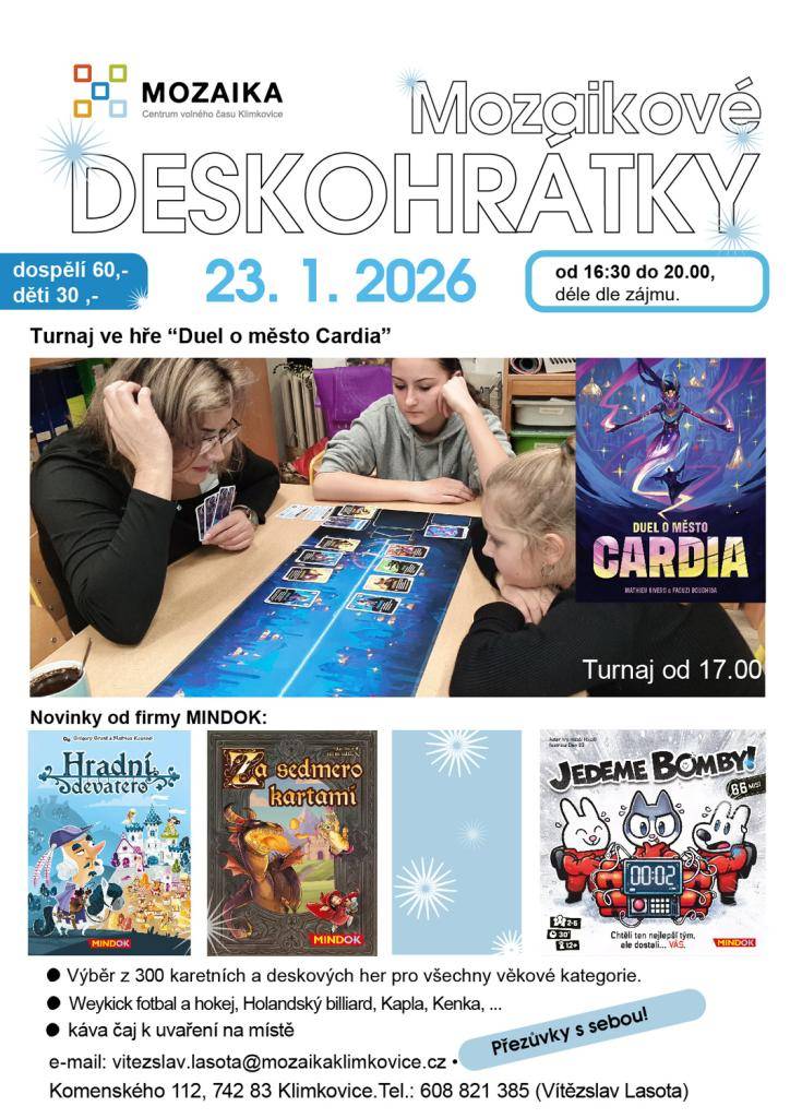 Turnaj ve hře „Duel o město Cardia“ – začíná v 17:00