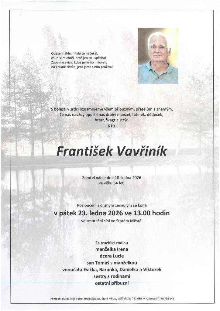 pan František Vavřiník, 64 let