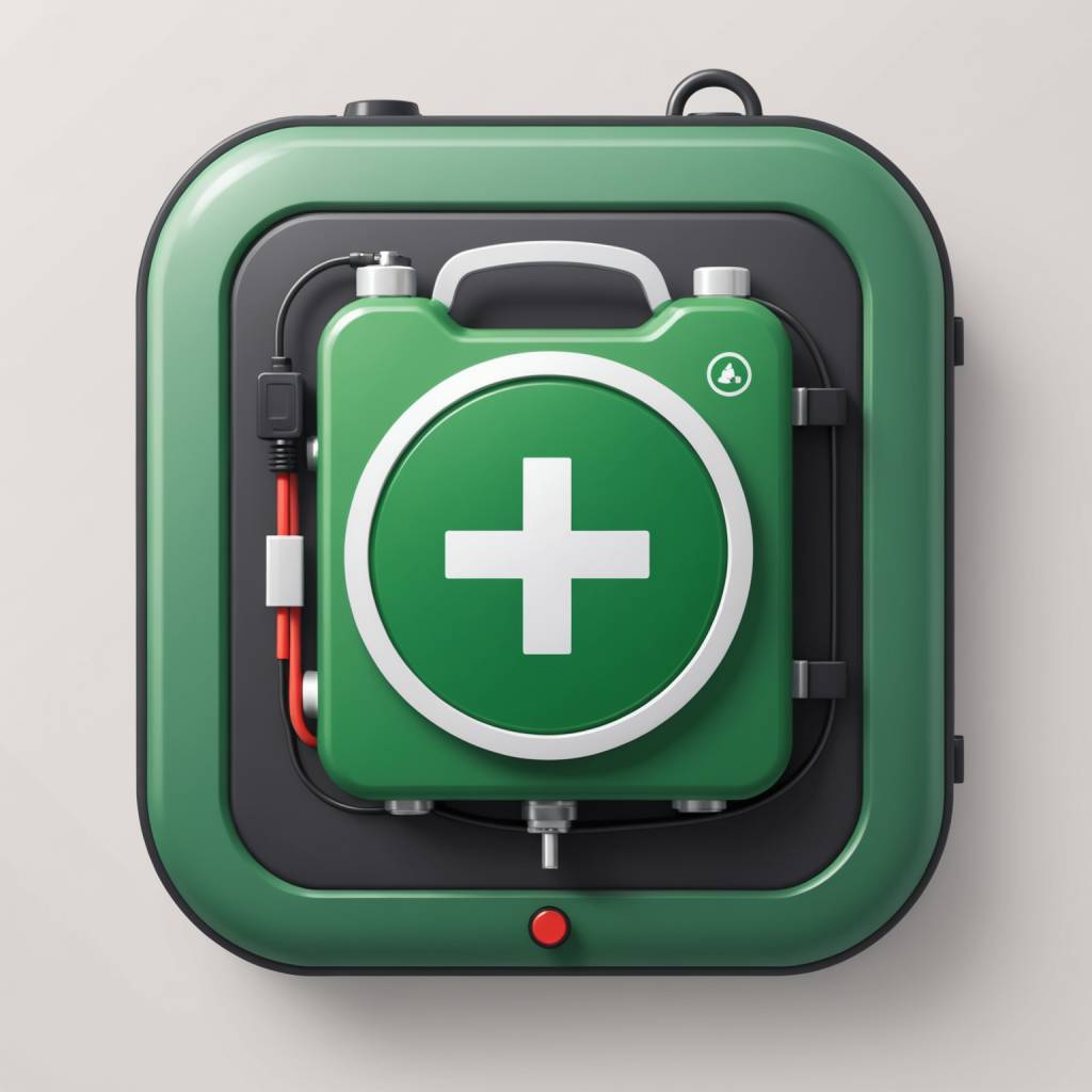 Defibrilátor je umiestnený na čelnej stene obecného úradu -  A defibrillátor a községi hivatal külső falán található