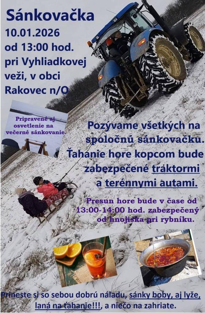 Pozývame na sánkovanie a korčuľovanie ...