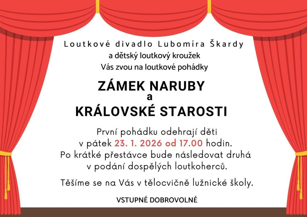 V pátek 23. 1. 2026 od 17.00 hodin v tělocvičně lužnické školy.