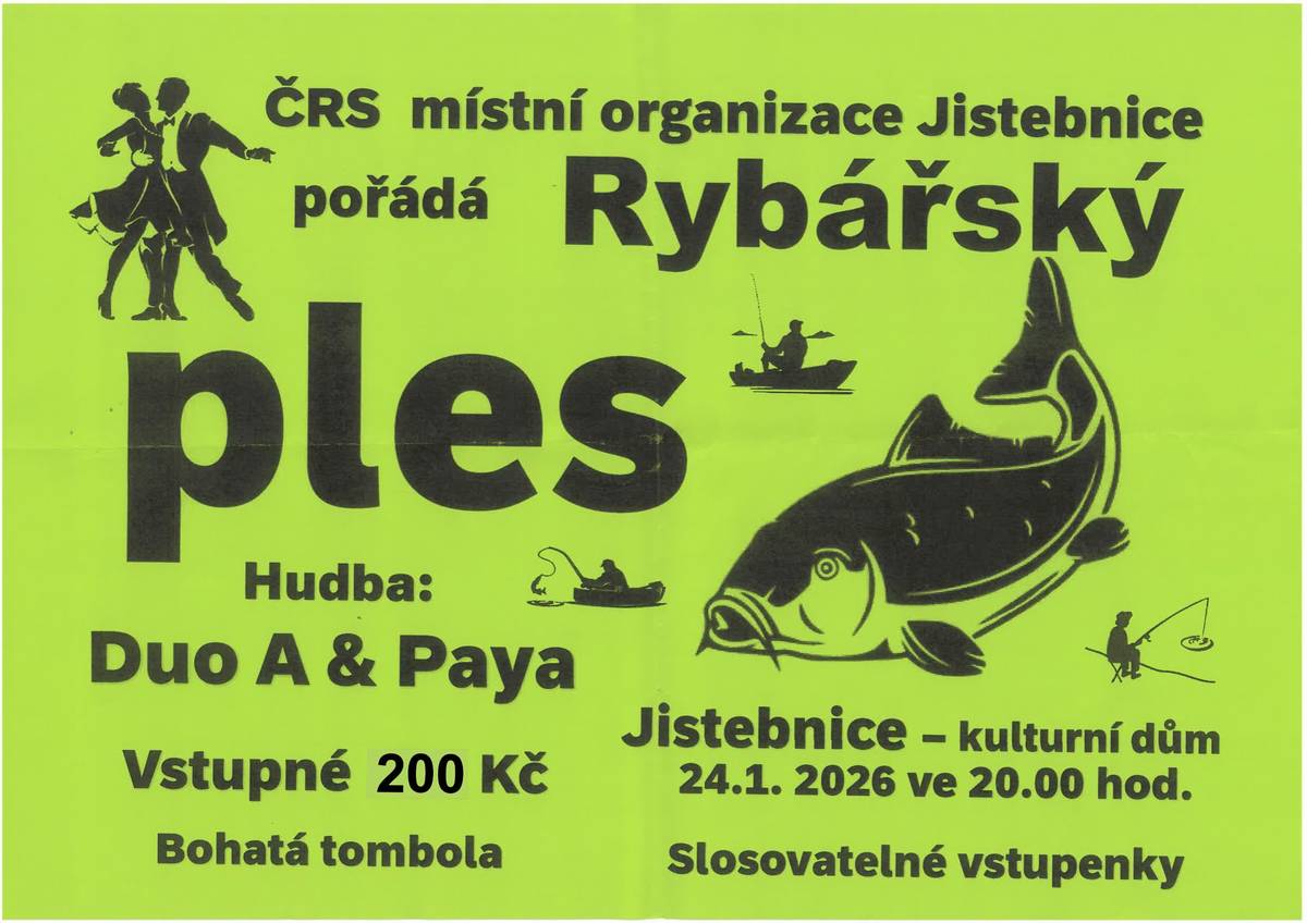 24. ledna 2026 od 20:00 hod. - Kulturní dům Jistebnice