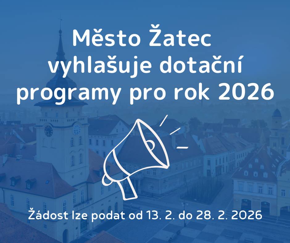 Na základě usnesení rady města z 12. ledna 2026 byly schváleny dotační programy na podporu aktivit občanů v různých oblastech. Město bude přijímat žádosti o dotace v termínu od 13. února do 28. února 2026 v těchto programech: