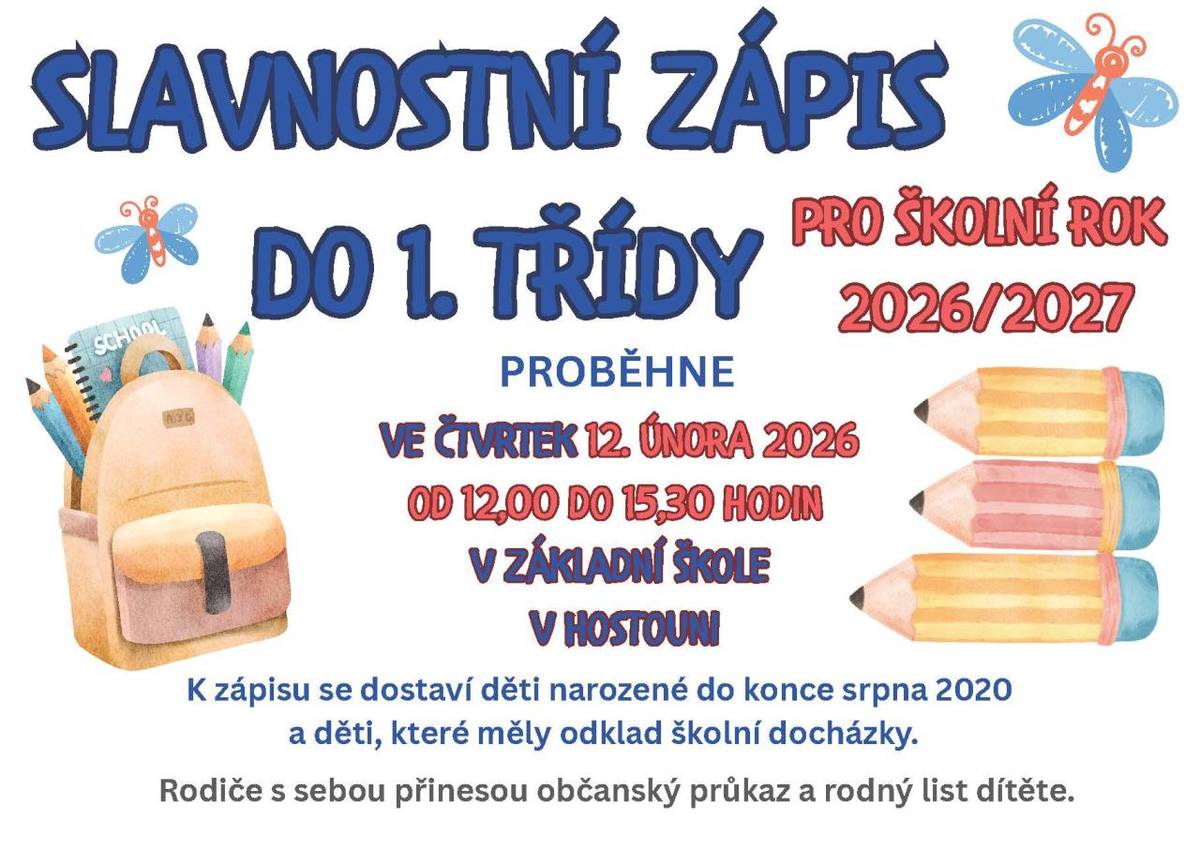 Informace k zápisu do 1. třídy