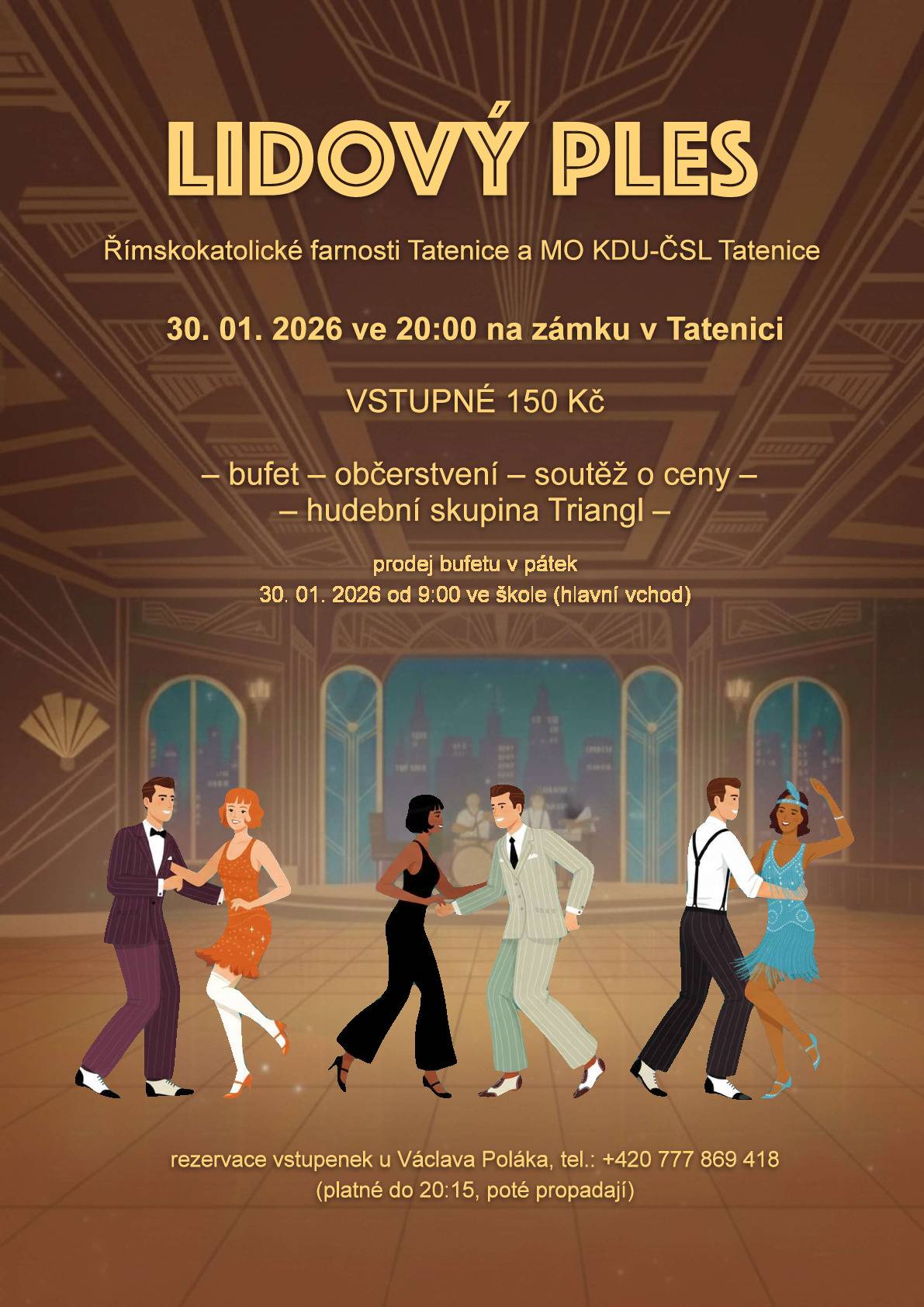 Srdečně zve Římskokatolická farnost Tatenice a MO KDU-ČSL Tatenice