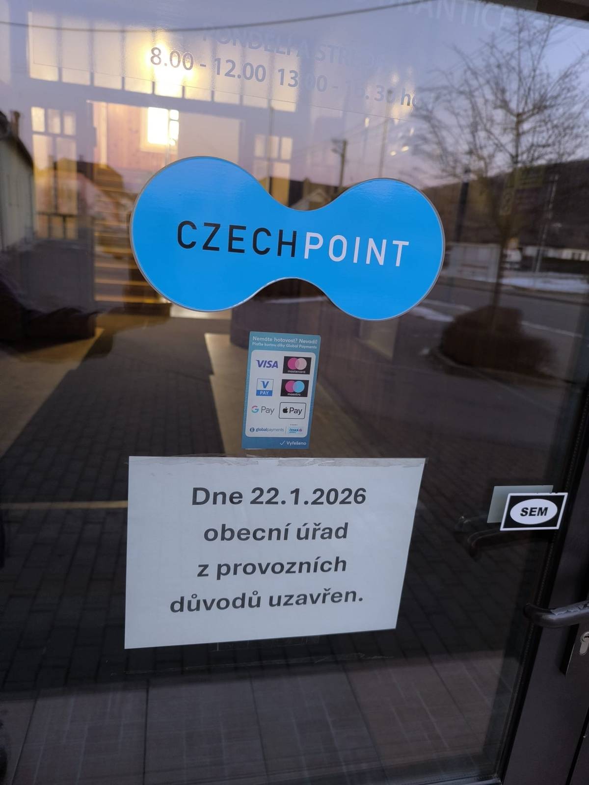 Upozorňujeme, že Obecní úřad v Branticích bude z provozních důvodů dne 22.1.2026 uzavřen. Děkujeme za pochopení.