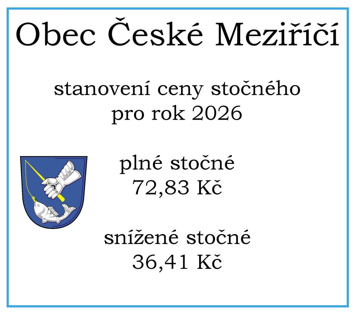 Cena stočného 2026