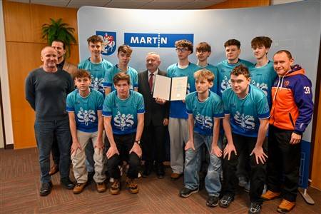 Mesto Martin udelilo ocenenie družstvu žiakov Katolíckej základnej školy s materskou školou Antona Bernoláka za víťazstvo na Majstrovstvách Slovenska základných škôl vo florbale v školskom roku 2024/2025 a za úspešnú reprezentáciu mesta Martin.