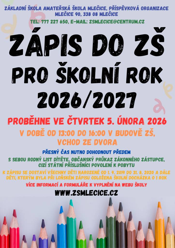 Ve čtvrtek 5. února 2026 od 13:00 do 16:00 v budově školy.