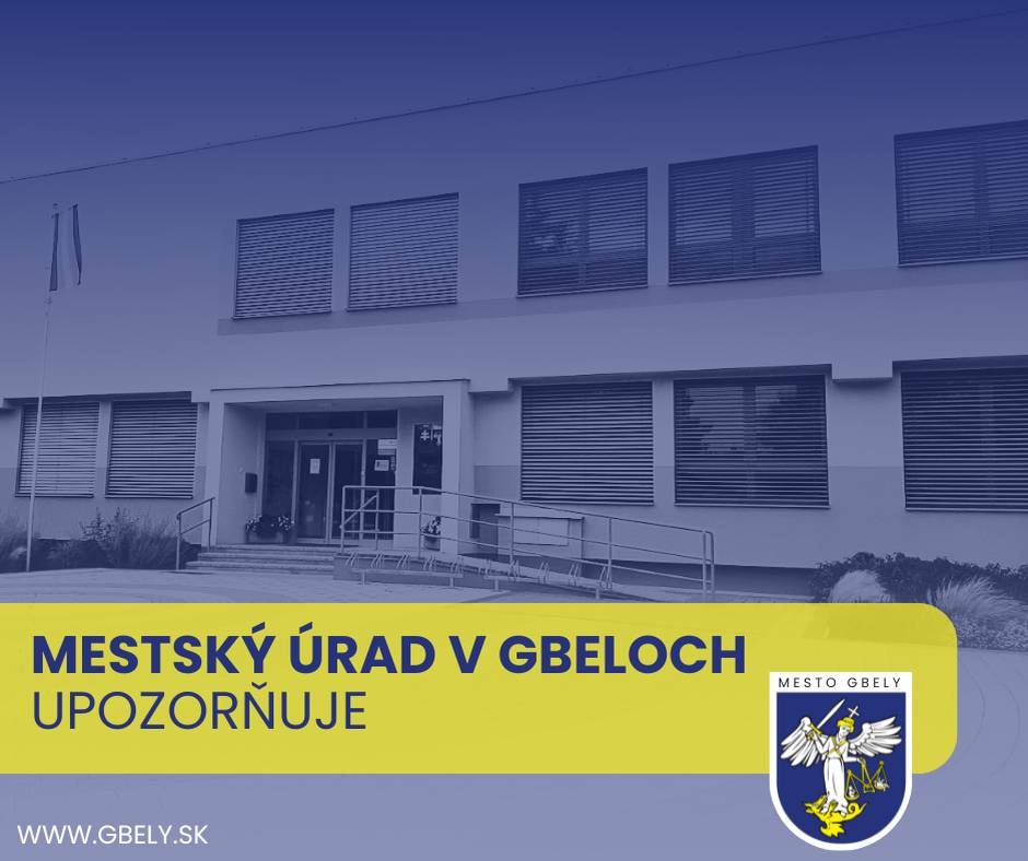 Mesto upozorňuje občanov, že sa na území mesta pohybujú neznáme osoby, ktoré ponúkajú rôzne pomocné práce.    V prípade, že Vás takéto osoby oslovia alebo navštívia, žiadame Vás, aby ste bezodkladne kontaktovali Mestskú políciu na tel. č. 0907 777 224.