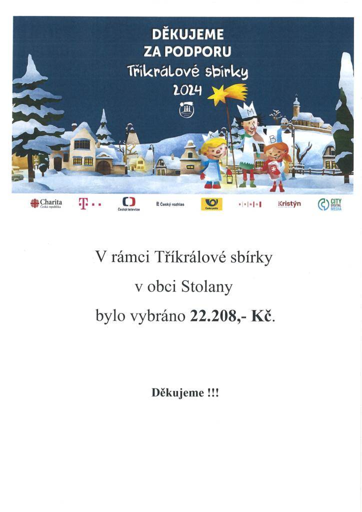 do Tříkrálové sbírky!