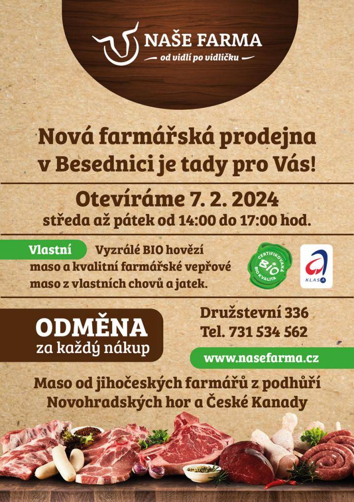 od 7.2.2024 středa až pátek 14:00 - 17:00hod.