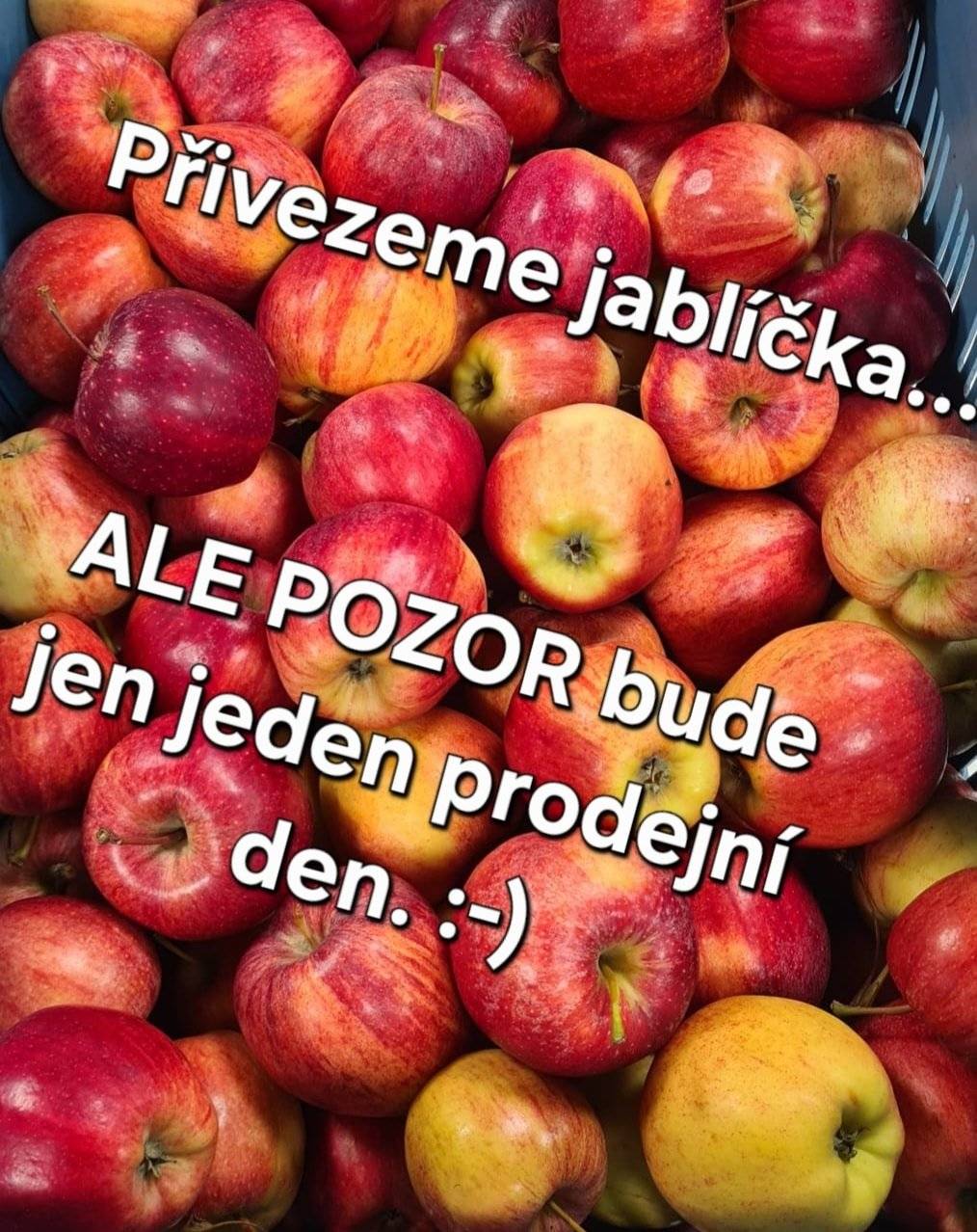 Dne 28.01.2026 se uskuteční první letošní závoz ovoce. Přivezeme 5 odrůd jablek: Jona Prince, Golden Delicius, Gala, Granny a Red Delicius. Jednotná cena 23 Kč/kg. POZOR VELKÁ ZMĚNA: Prodej ovoce bude probíhat pouze jeden den, a to ve středu 28. 1. 2026 v čase 10.00–17.00 hodin. Poté budou všechna jablka zmoštována. Pro odběr celých bedýnek je možné provést rezervaci pozdějšího vyzvednutí na e-mail: alois.novak@paleniceveverka.cz ve formátu: jméno; příjmení; telefonní číslo; počet bedýnek; datum vyzvednutí.