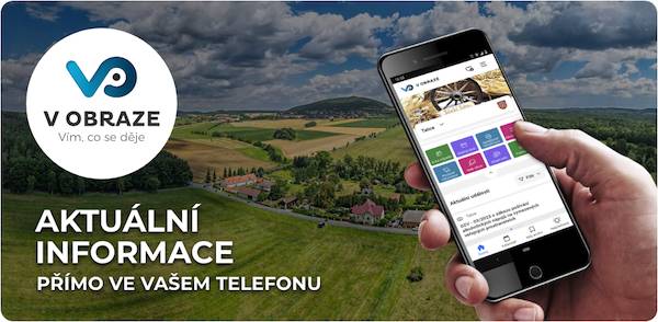 Pro všechny, kdo chtějí být informováni o aktuálních zprávách z naší obce, je tu nová mobilní aplikace V OBRAZE. Aplikace umožňuje dostávat novinky přímo do mobilního telefonu a upozorňuje na nově vložené zprávy. Stačí si ji stáhnout podle pokynů na našich obecních stránkách.