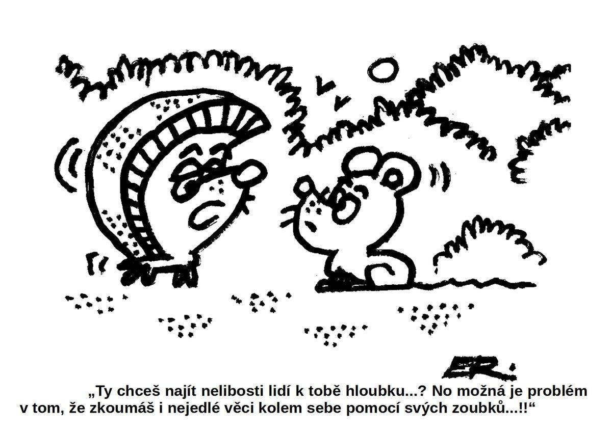 Myšky (nejen) v zimě zkoumaj věci kolem sebe divně