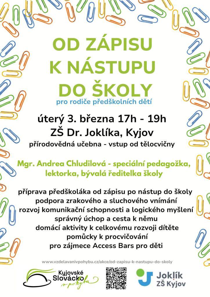 Kyjovské Slovácko v pohybu - Od zápisu k nástupu do školy