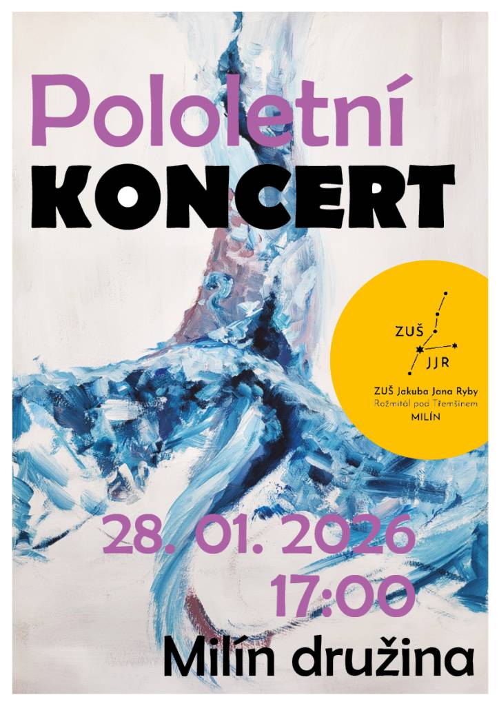 Srdečně zveme do Milína na Pololetní koncert, který se uskuteční ve školní družině od 17 hodin.