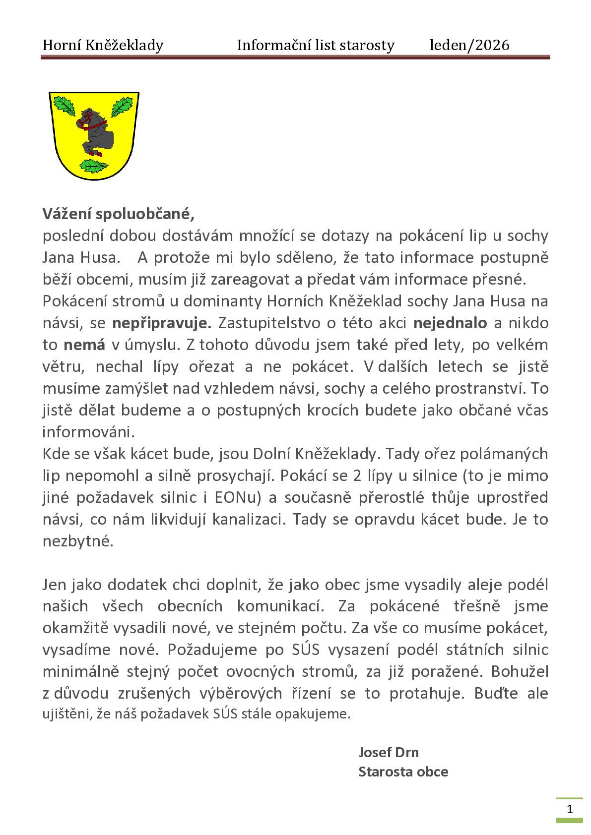 Informační list č. 38