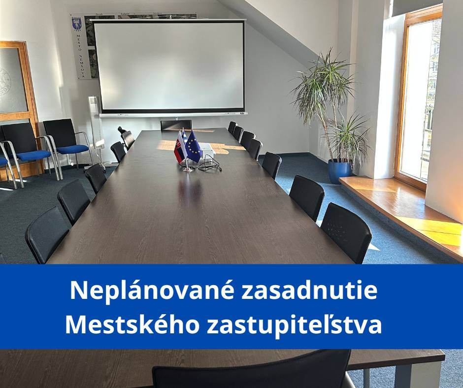 📆Kedy: 28.1.2026 o 16:00 hod.  📌Kde: v zasadačke Mestského úradu, (1NP)  ❓O čom budú poslanci rokovať?  👉Zmena rozpočtu mesta v súvislosti s projektom Varovný a informačný systém obcí povodí Vláry... 👉Prijatie uznesenia potrebného k uzatvoreniu zmluvy o poskytnutí NFP k projektu Rekonštrukcie vodovodov ul. Mládežnícka, Pionierska, areál ZŠ...  📝Pracovné materiály zverejnené na webovej stránke mesta: https://www.nemsova.sk/samosprava/mestske-zastupitelstvo/zapisnice-uznesenia-a-materialy-na-rokovanie-msz/30-zasadnutie-mestskeho-zastupitelstva-v-nemsovej-dna-28-1-2026/