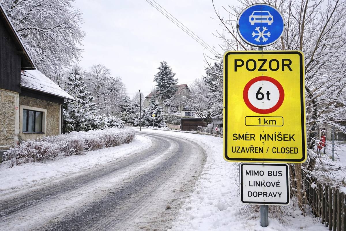 Dnes 27. 1. 2026 od 7:15 h. došlo z důvodu aktuálního stavu sjízdnosti k omezení provozu na silnici III/2904 pro vozidla s okamžitou hmotností přesahující 6 t mimo bus v úseku Mníšek – Raspenava. Platnost omezení do odvolání v návaznosti na vývoj stavu sjízdnosti.
