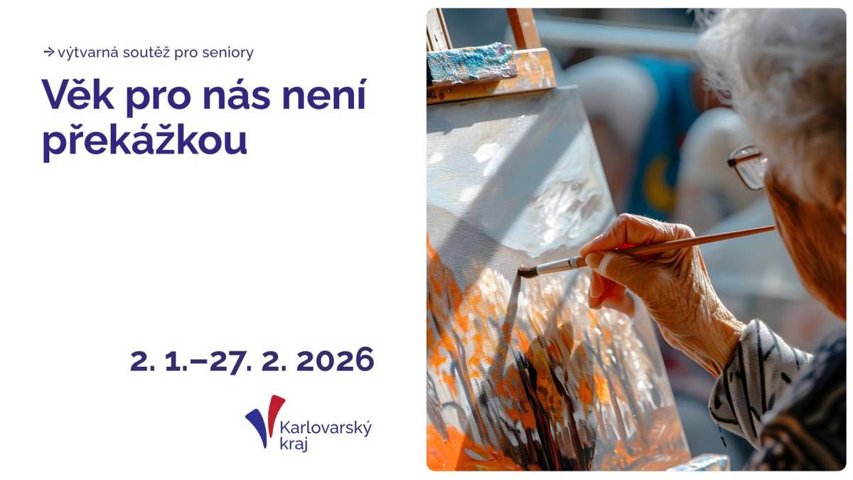 Karlovarský kraj zahajuje 13. ročník výtvarné soutěže pro seniory pod názvem „Věk pro nás není překážkou“. Soutěž, která se koná od 2. ledna do 27. února 2026, nabízí možnost seniorům starším 60 let ukázat své výtvarné dovednosti v malbě, ručních pracích a fotografii.
