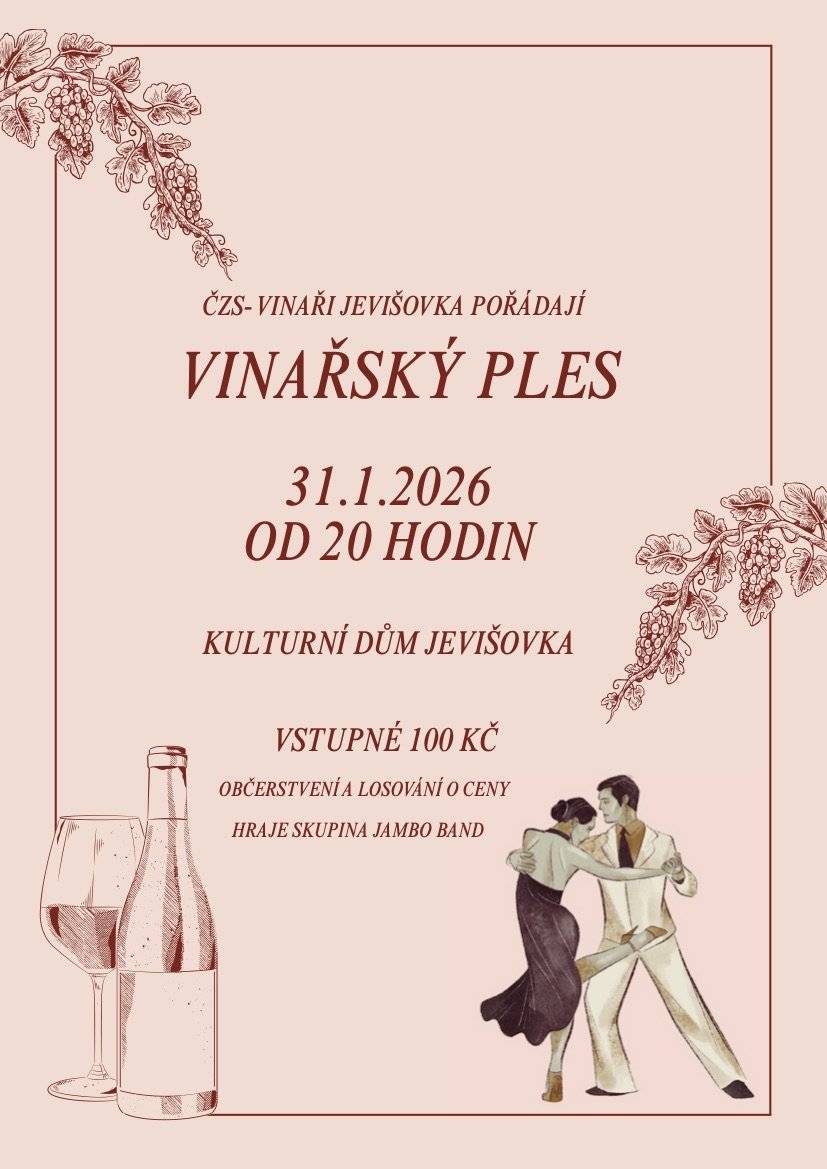 1/  Drůbežárna Prace bude ve středu 28.1.  ve 12:00 hod. prodávat:  mladé kuřice, krmivo pro drůbež a králíky, vitamínové doplňky a dále pak vykupovat králičí kožky - cena 10 Kč/ks. 2/  Hostinec U Ondrů v Drnholci oznamuje, že ve dnech 29. - 31. 1. připraví svým hostů zvěřinové speciality. Srdečně jste zváni. 3/  Vinaři Jevišovka zvou všechny občany na Vinařský ples, který se bude konat v sobotu 31. ledna od 20 hodin v místním kulturním domě. Vstupné 100 Kč, občerstvení i ceny budou připraveny. K tanci i poslechu zahraje Jambo Band. Všichni jste srdečně zváni.