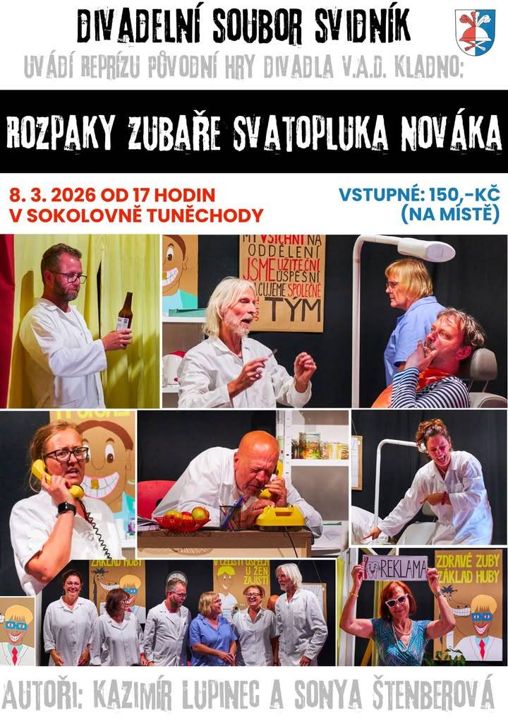 Obec Tuněchody Vás srdečně zve do sokolovny v Tuněchodech na divadelní odpoledne.