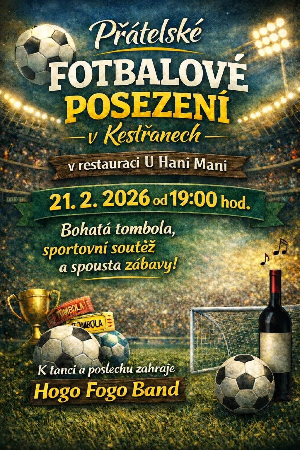 ⚽Fotbalový klub Kestřany zve všechny občany na ⚽
