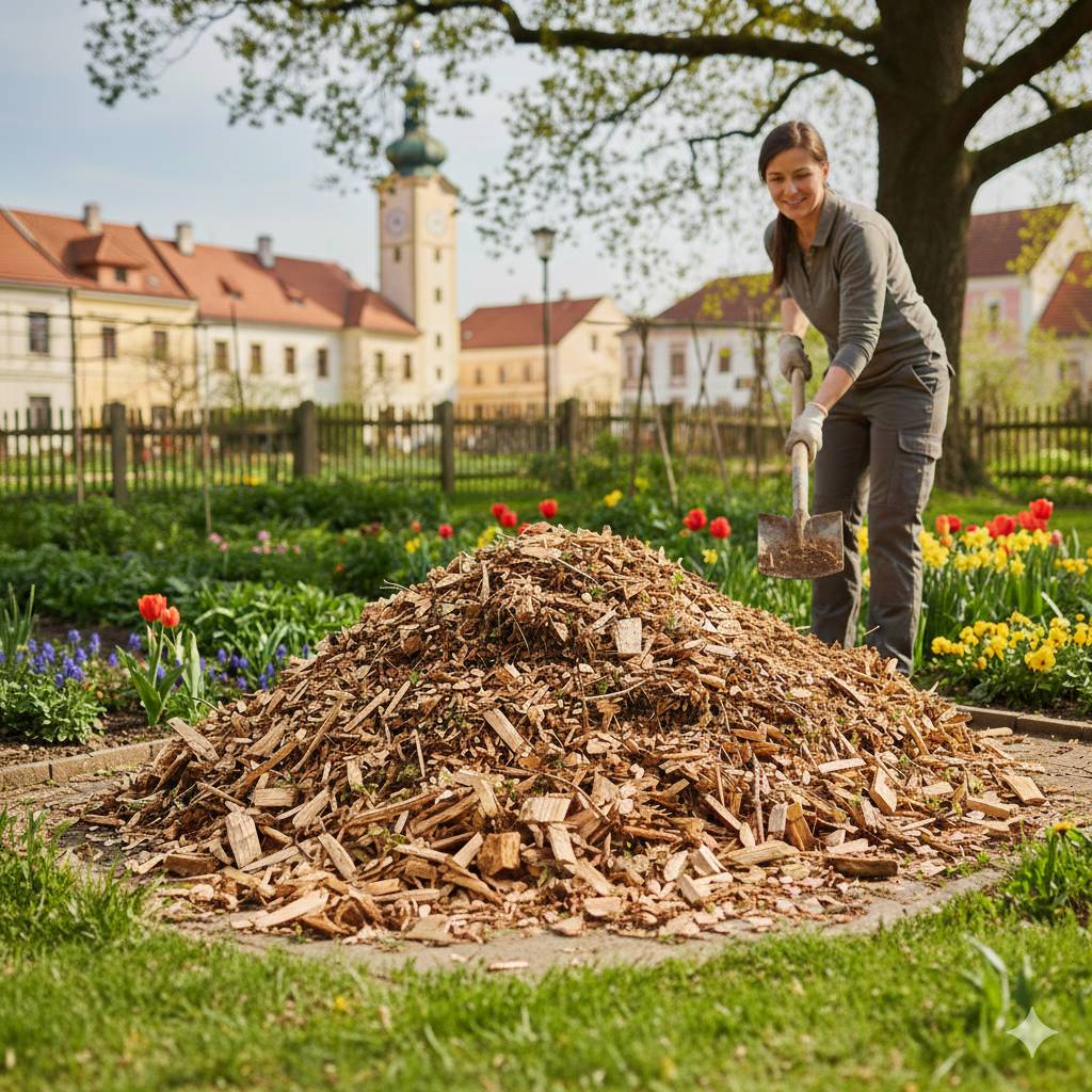 Máte zahradu a sháníte štěpku? Máme pro vás skvělou zprávu! Město má k dispozici kvalitní štěpku, která je ideální pro mulčování, vylepšení půdy nebo jako dekorace. Zájemci se mohou ozvat paní Michalegové na tel. 778 735 560. Domluvíte si s ní podrobnosti o odběru.
