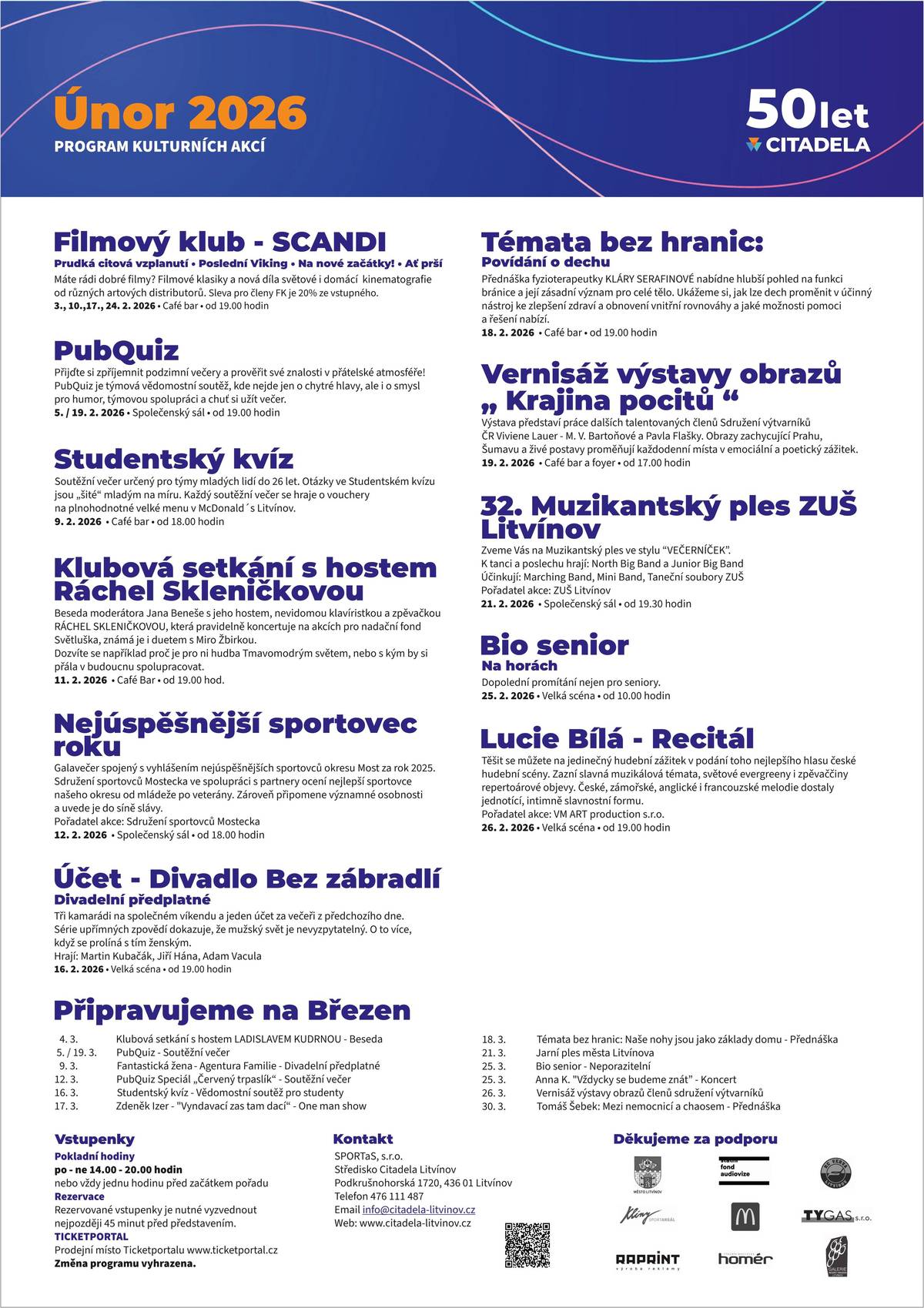 🔗Více na: https://www.citadela-litvinov.cz/koncerty-a-akce/