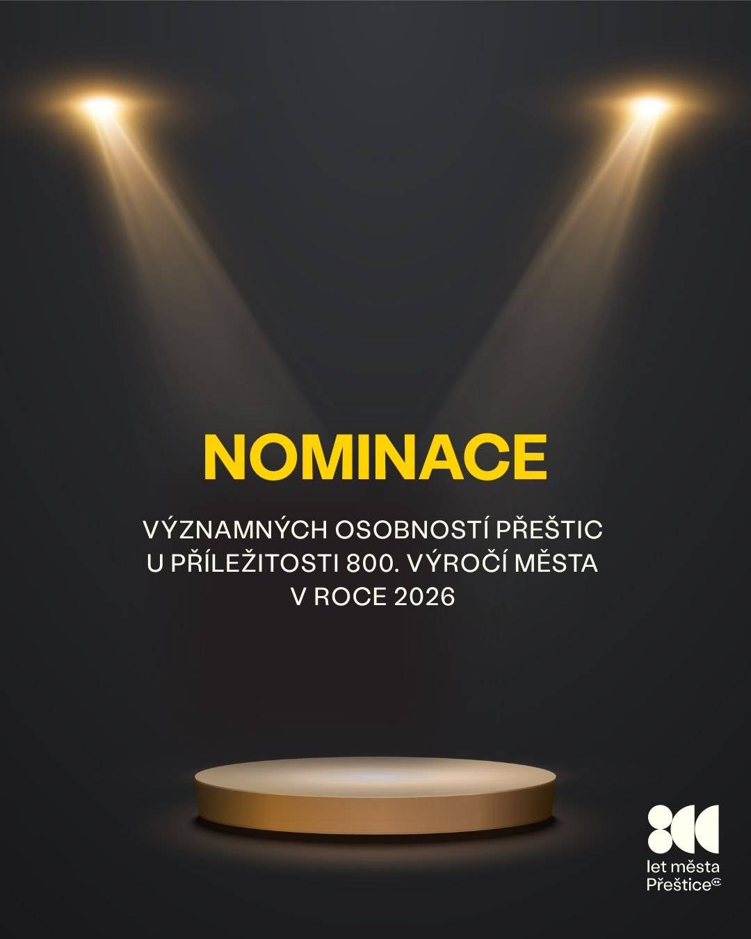 Už jen poslední dny zbývají do uzávěrky příjmu nominací - odeslali jste svůj návrh?    Znáte osobnost, která si zaslouží uznání za svůj dlouhodobý přínos našemu městu, reprezentaci města nebo čin, který zanechal stopu? Právě teď ji můžete nominovat!     Jak na to? Stačí vyplnit tento jednoduchý formulář  (navrhnout můžete až 4 osobnosti).       *Všechny návrhy následně posoudí odborná komise. Vybrané osobnosti převezmou ocenění na slavnostním galavečeru 13. března 2026.       💛 Dejte vědět o těch, kteří si zaslouží, aby jejich práce byla vidět.       #prestice800
