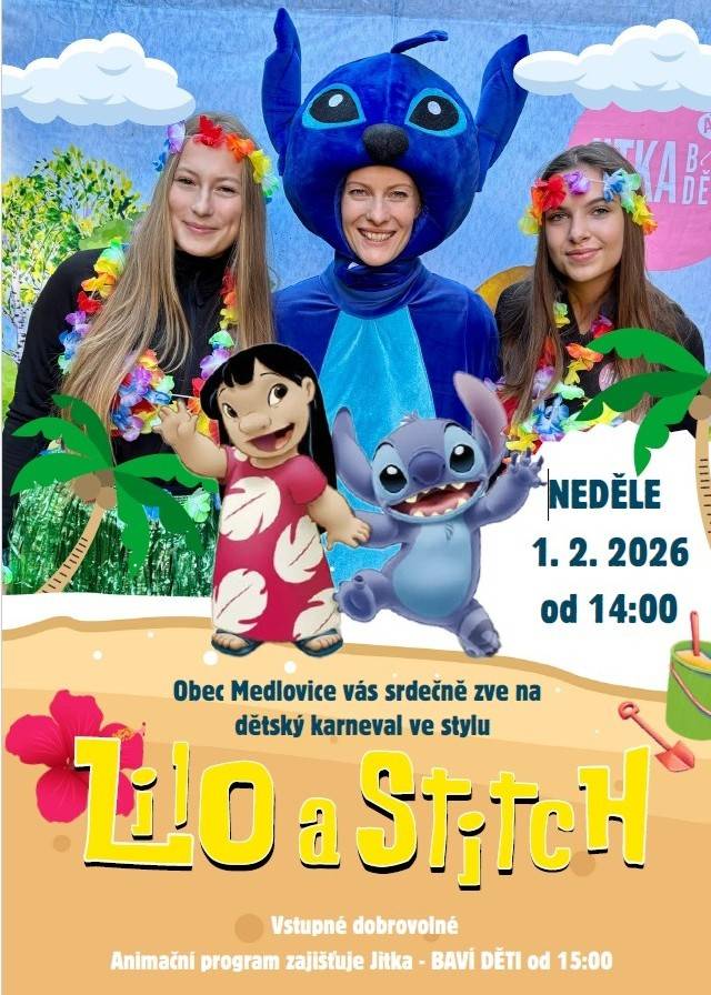 Karneval pro děti v neděli 1. 2.