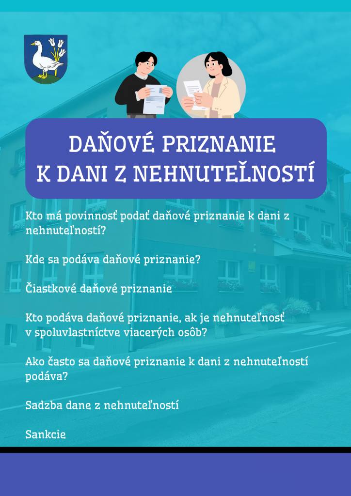Kto má povinnosť podať daňové priznanie k dani z nehnuteľností?