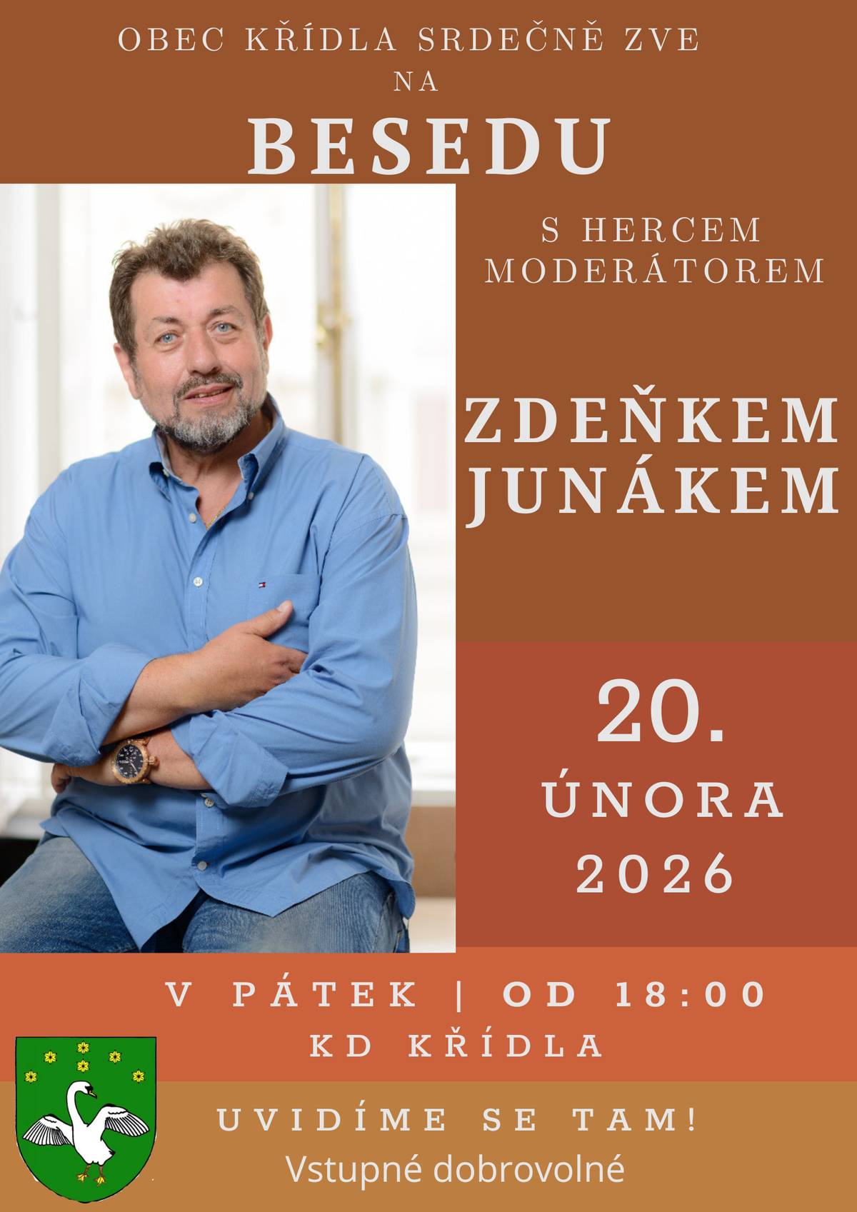 1) Do vašich schránek bylo doručeno vyúčtování stočného za celý rok 2025. Přeplatky vám budou vráceny na vaše bankovní účty, ze kterých provádíte platby za stočné. Nedoplatky prosím uhraďte na účet číslo 35-2820753349/0800, variabilní symbol je číslo faktury, kterou jste obdrželi. Hotovostní platby můžete provést v kanceláři obecního úřadu v úřední době. 2) Ve středu 28. ledna v 17 hodin se v zasedací místnosti obecního úřadu koná 31. zasedání zastupitelstva obce. Na programu jsou: 1) Zahájení, kontrola usnesení z minulého zasedání, 2) Inventury 2025, 3) Rozpočtové opatření, 4) Žádosti organizací o příspěvek, 5) Schválení nákupu pozemků, 6) Různé, diskuse, závěr. Všichni jsou srdečně zváni. 3) Pozvánka do Křídel níže