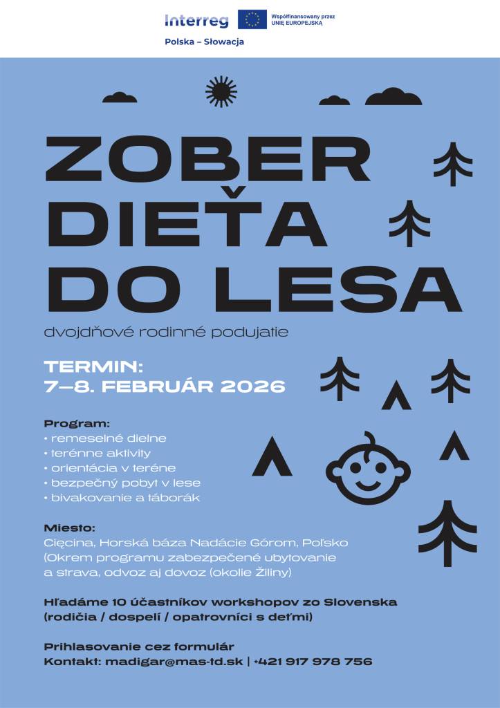 Ako člen subjektu MAS Terchovská dolina, vám ponúkame aktivity určené pre ženy a deti s rodičmi.