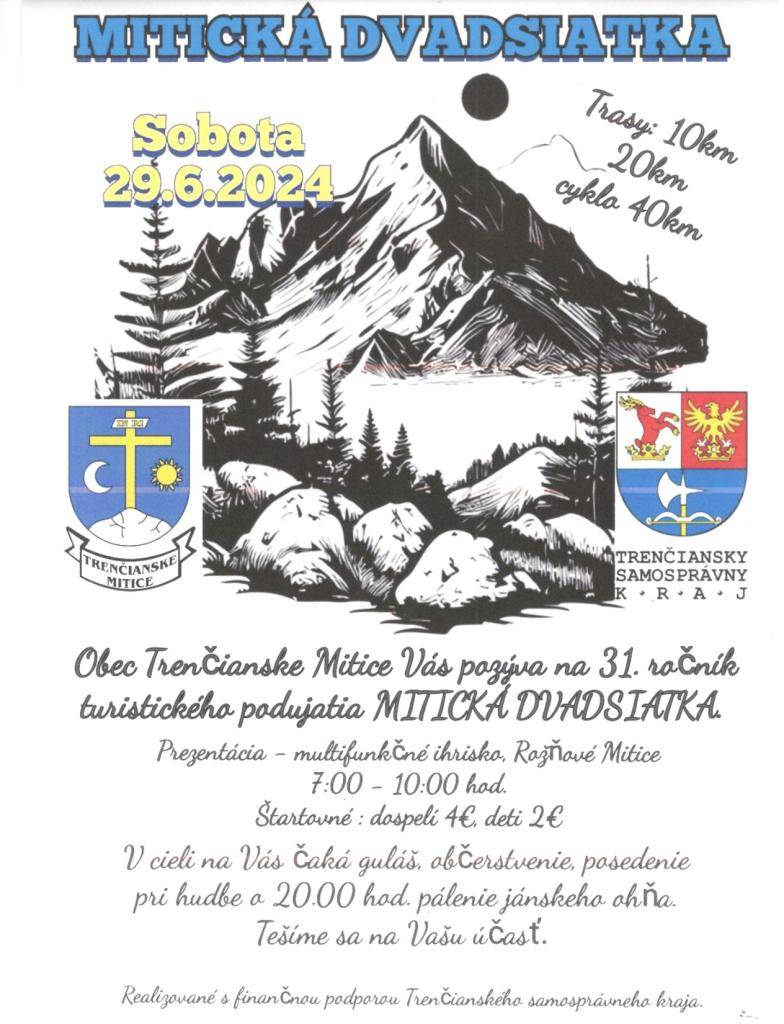 Mitická dvadsiatka - POZVÁNKA