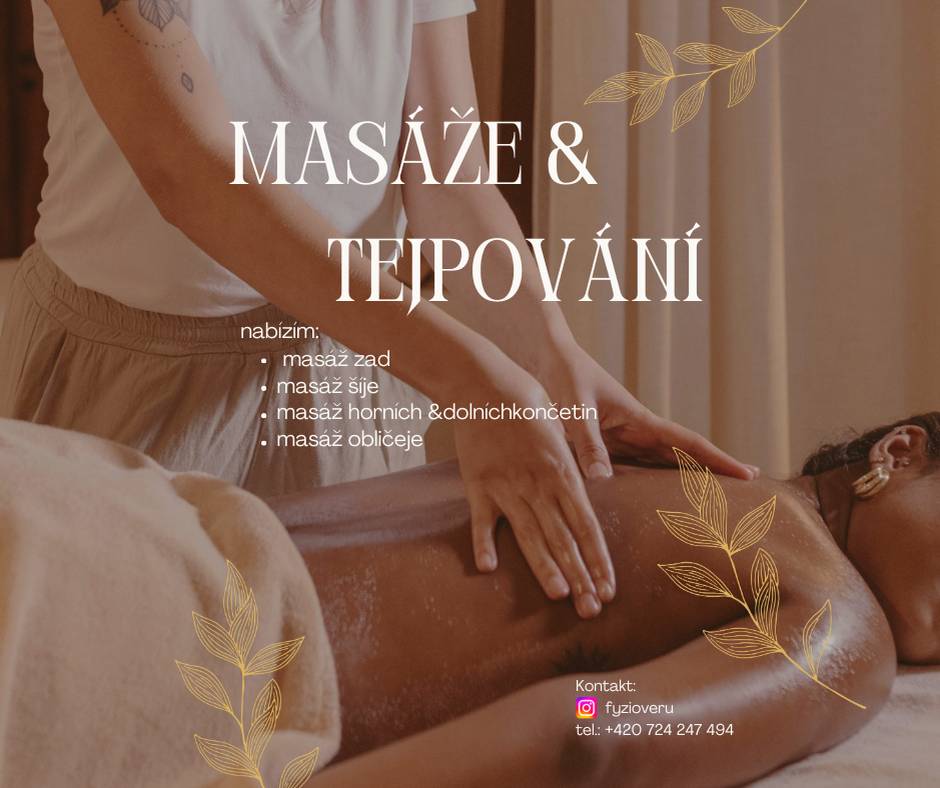 Nabídka masáží a tejpování.