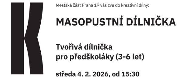 Již příští sobotu 7. 2. vás srdečně zveme na tradiční kbelský masopust. Chcete jít do průvodu a nemáte masku?  Nevadí společně s kulturním a rodinným centrem CoByDup vás zveme na masopustní tvořivou dílničku do Kulturního a kreativního centra, kde si společně vyrobíme masky jako například typické masopustní čepice a mnoho dalšího.  Těšíme se na vás … Více
