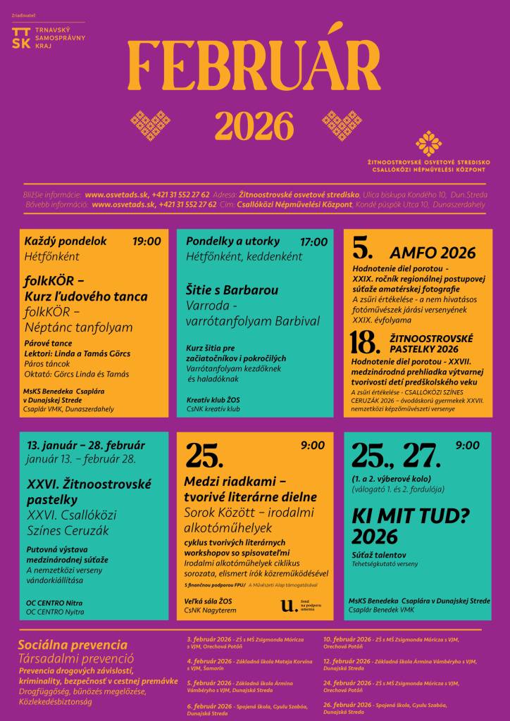 Pozvánka - Žitnoostrovské osvetové stredisko