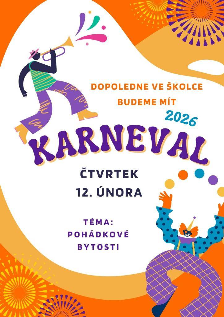 Děti v MŠ si užijí masopustní karneval, kostýmy na téma pohádkových bytostí.