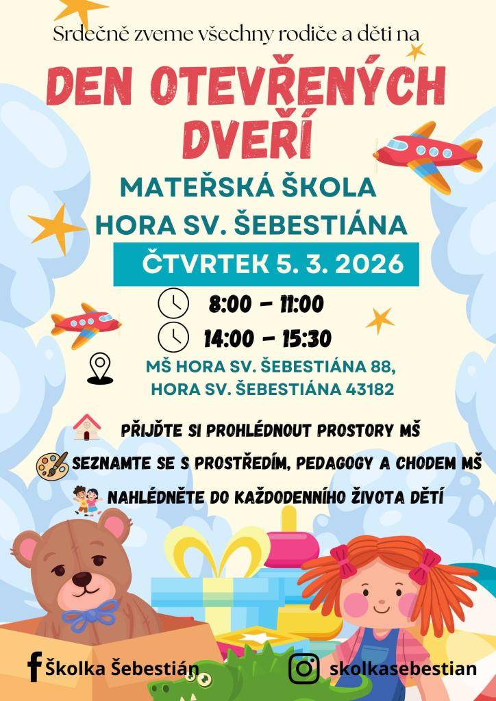 Zveme všechny, kdo mají chuť se k nám mrknout, ať si zařídí volno a dne 5. 3. stepují u nás před MŠ přesně v 8:00 h..