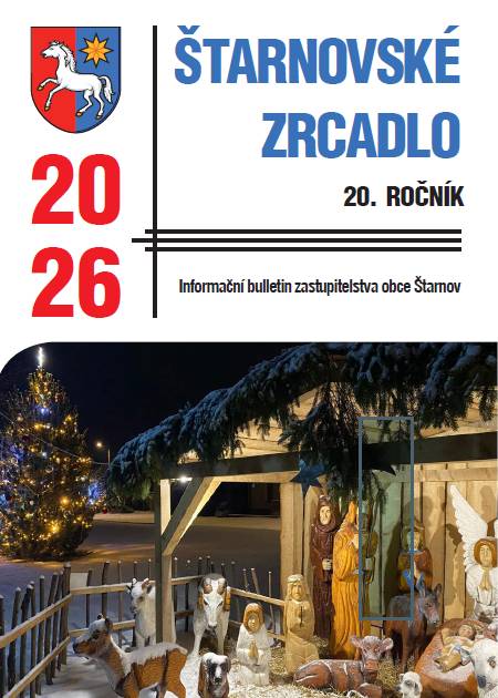 Obec Štarnov vydává nové číslo zpravodaje Štarnovské zrcadlo 2026, které je plné zajímavých informací.