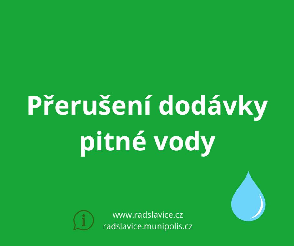 Vážení spoluobčané, z důvodu opravy poruchy na vodovodním řadu bude dnes, v pátek 30. ledna, přerušena dodávka pitné vody.   Čas odstávky: 10:00 – 15:00 hod.   Dotčené lokality:   ulice Přerovská   ulice Nová   ulice V Zahradách (konkrétně č. p. 229 a 230)     Doporučujeme se včas předzásobit vodou pro nezbytnou potřebu. Omlouváme se za způsobené komplikace a děkujeme za pochopení.