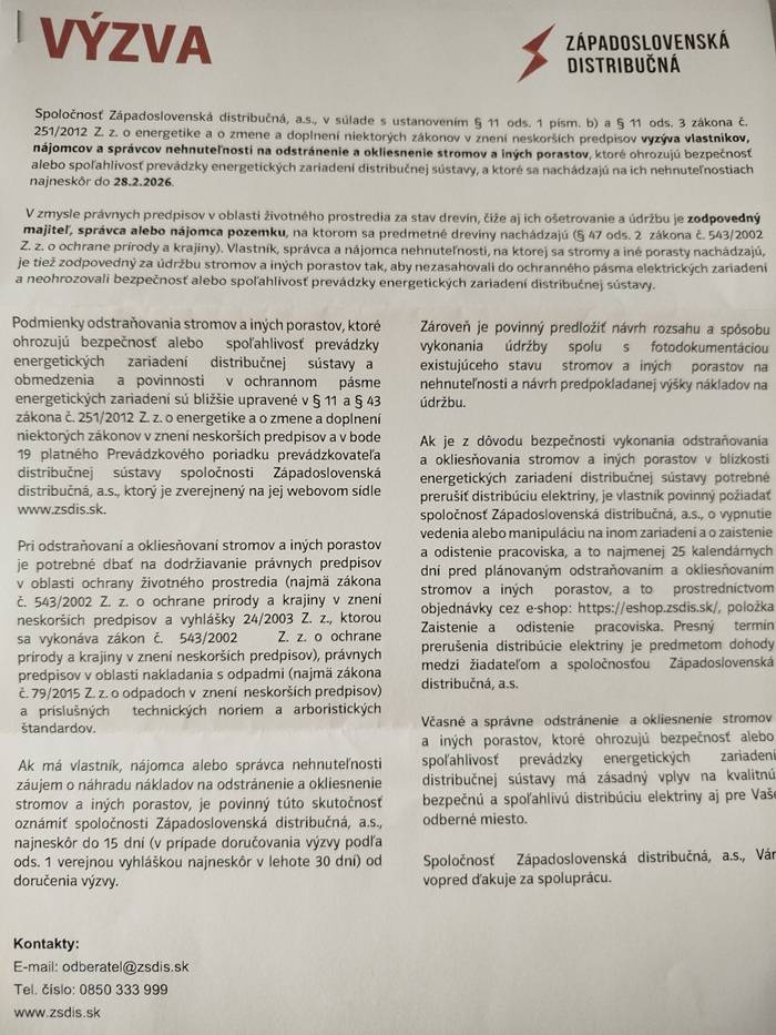 Vyhlásené v miestnom rozhlase