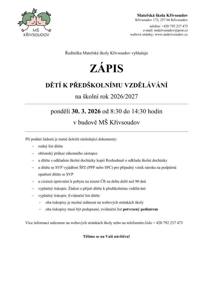 pondělí 30.03.2026 od 8:30 do 14:30 hodi