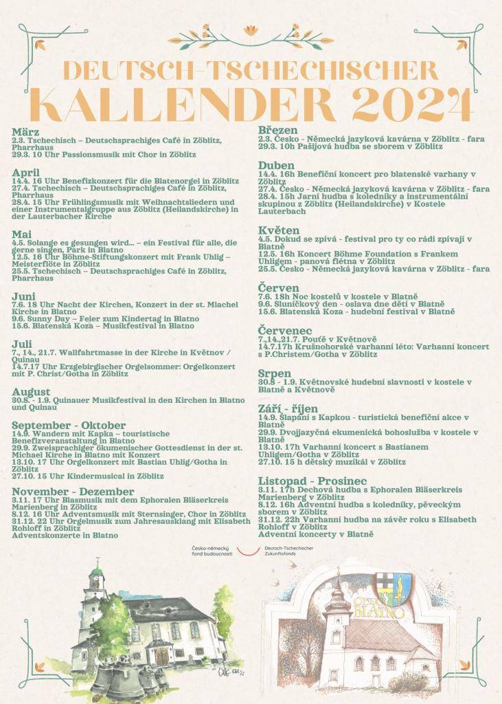 Společný kalendář kulturních akcí se sousedy.