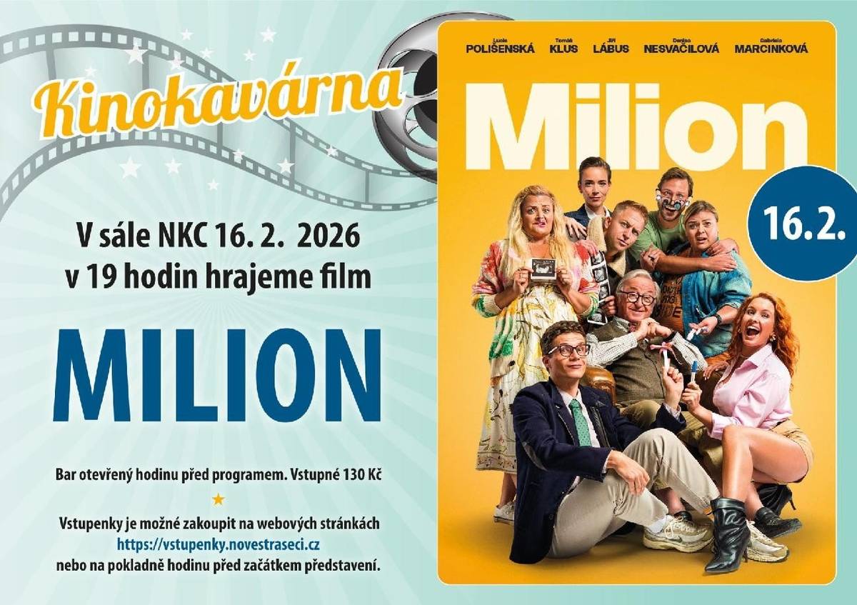 Zveme vás 16. února od 19 hodin na promítání filmu Milion do Novostrašeckého kulturního centra.