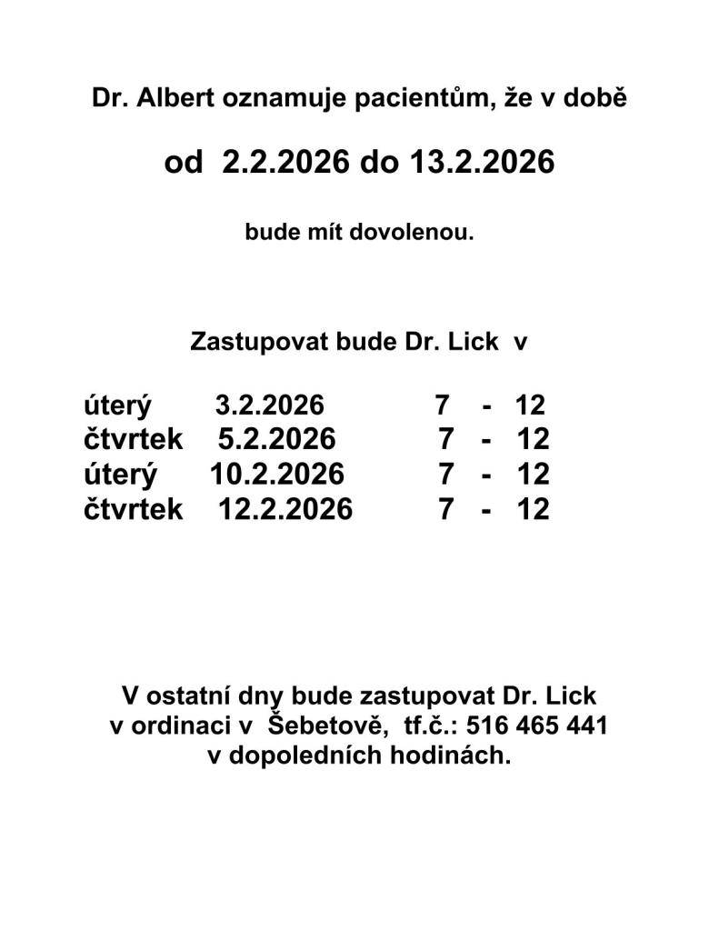 Dr. Albert - Dovolená