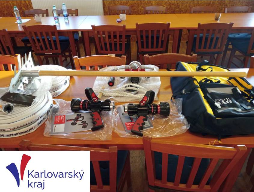 Jednotce dobrovolných hasičů byla poskytnuta od Karlovarského kraje dotace ve výši 45.000,- Kč na nákup batohu s vybavením na lesní požáry