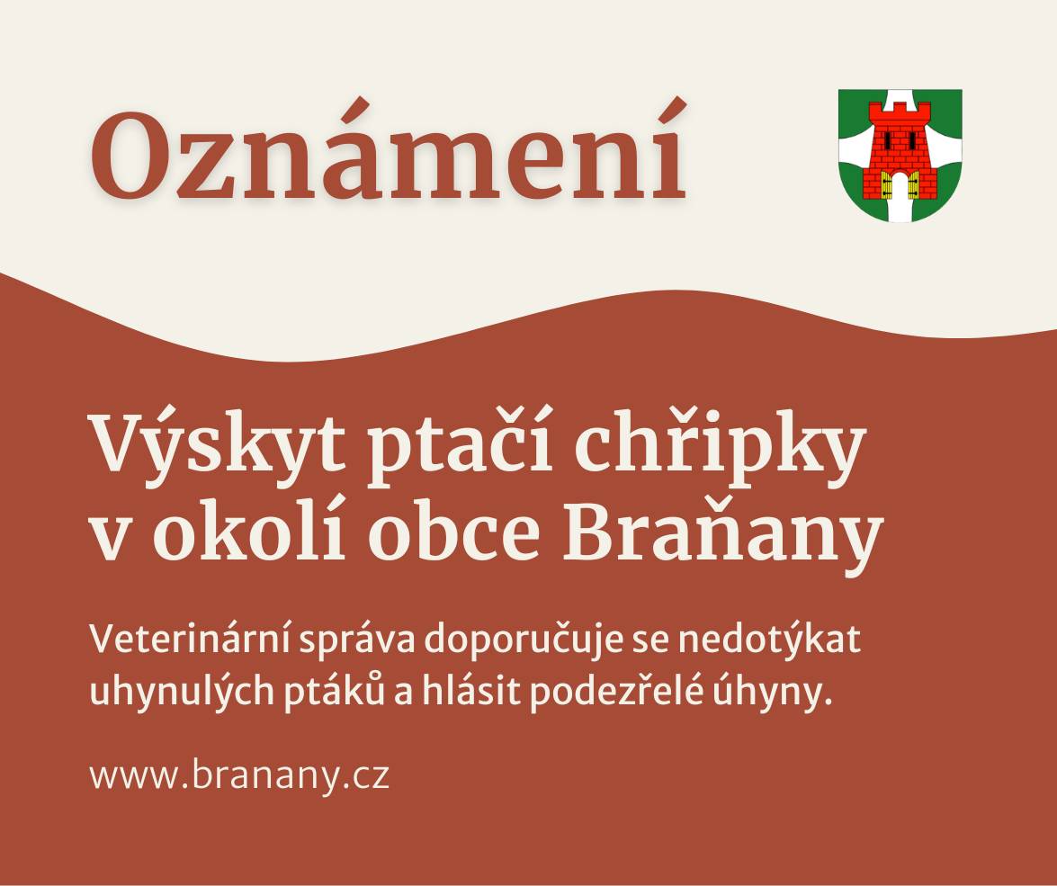 Krajská veterinární správa potvrdila výskyt nebezpečné nákazy – ptačí chřipky (vysoce patogenní aviární influenza) – u uhynulých volně žijících ptáků v lokalitě Jezero Most. V souvislosti s tímto nálezem přinášíme důležité informace pro chovatele drůbeže v Braňanech a pro veřejnost.